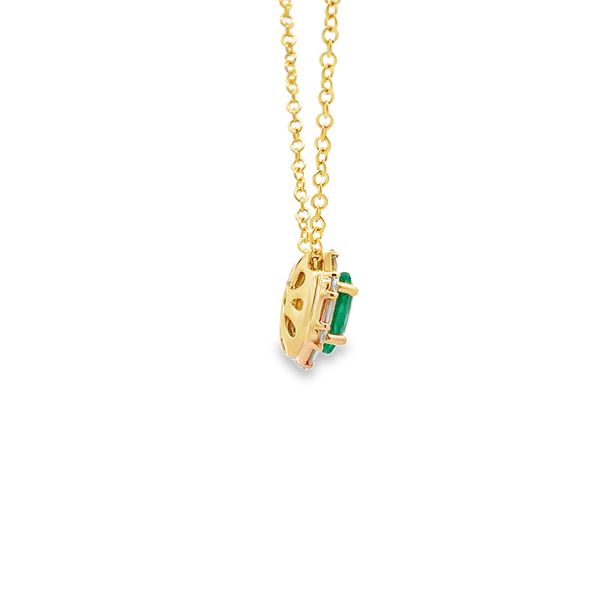 Emerald and Diamond Necklace Image 4 Flora Gems Decatur, IL