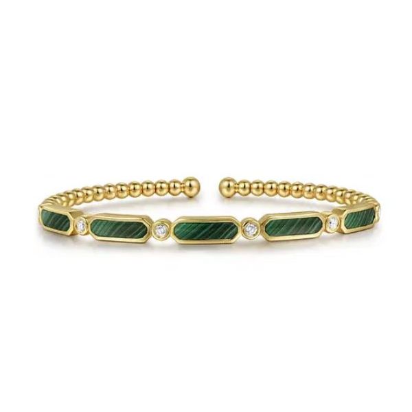 Malachite and Diamond Bracelet Flora Gems Decatur, IL