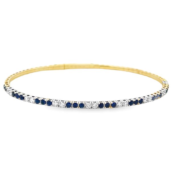 Blue Sapphire and Diamond Bracelet Flora Gems Decatur, IL