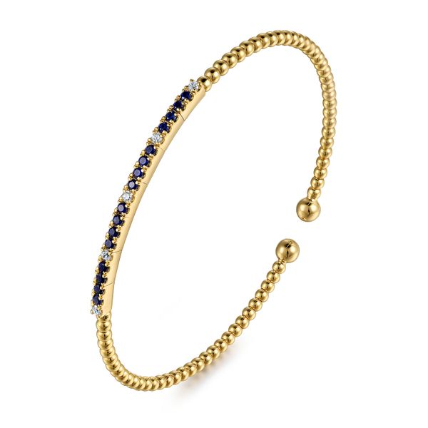 Blue Sapphire and Diamond Bracelet Image 2 Flora Gems Decatur, IL
