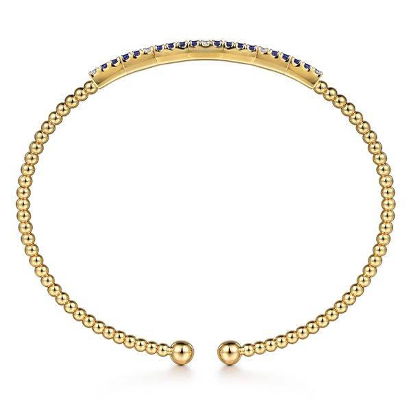 Blue Sapphire and Diamond Bracelet Image 3 Flora Gems Decatur, IL