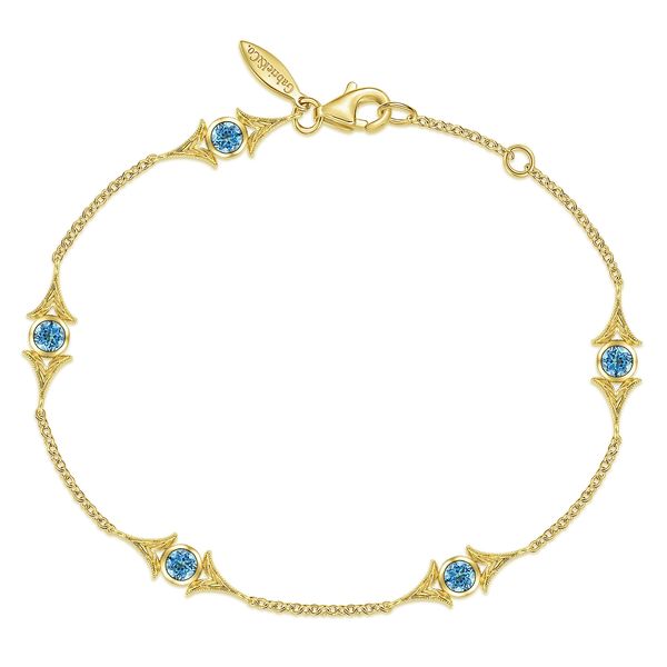 Blue Topaz Bracelet Image 2 Flora Gems Decatur, IL