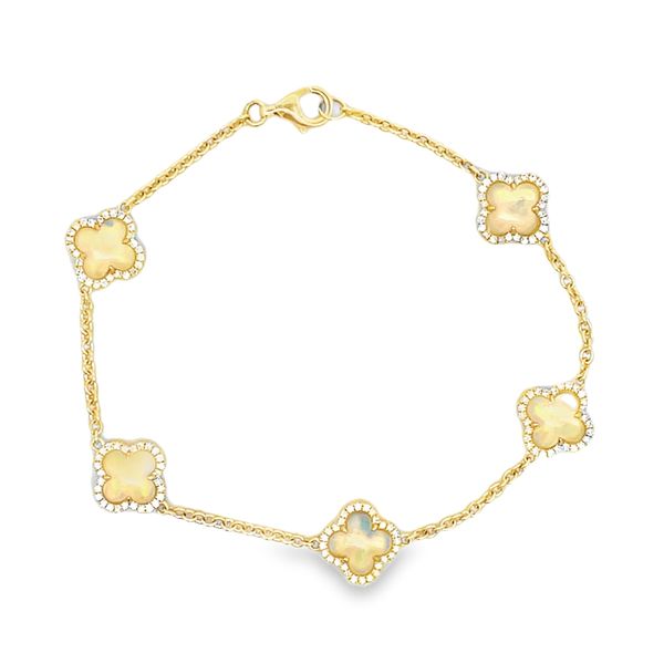 Opal and Diamond Bracelet Flora Gems Decatur, IL