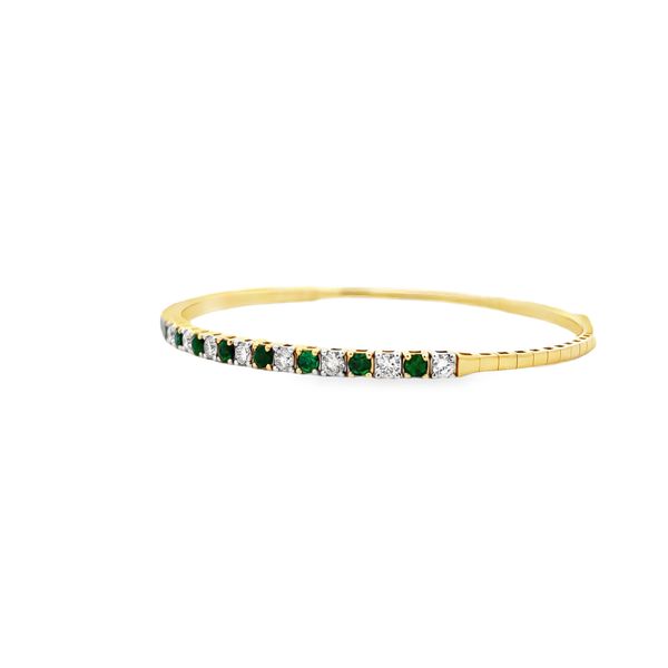 Emerald and Diamond Bracelet Image 2 Flora Gems Decatur, IL