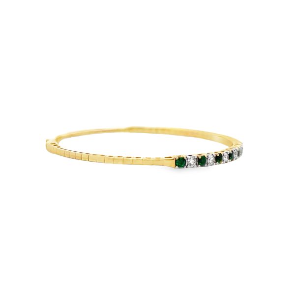 Emerald and Diamond Bracelet Image 4 Flora Gems Decatur, IL