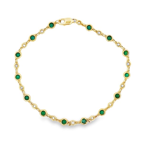 Emerald and Diamond Bracelet Flora Gems Decatur, IL