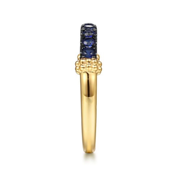 Blue Sapphire Stackable Ring Image 3 Flora Gems Decatur, IL