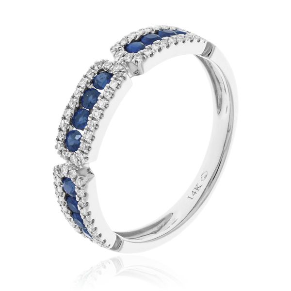 Blue Sapphire and Diamond Ring Flora Gems Decatur, IL