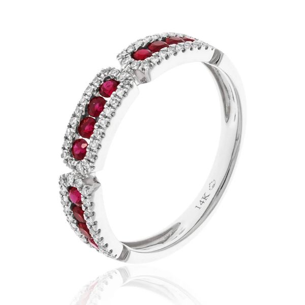 Ruby and Diamond Ring Flora Gems Decatur, IL
