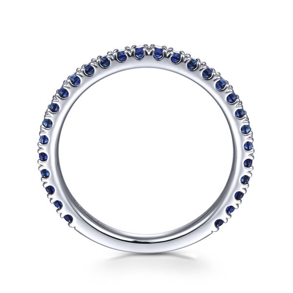 Blue Sapphire Stackable Ring Image 2 Flora Gems Decatur, IL