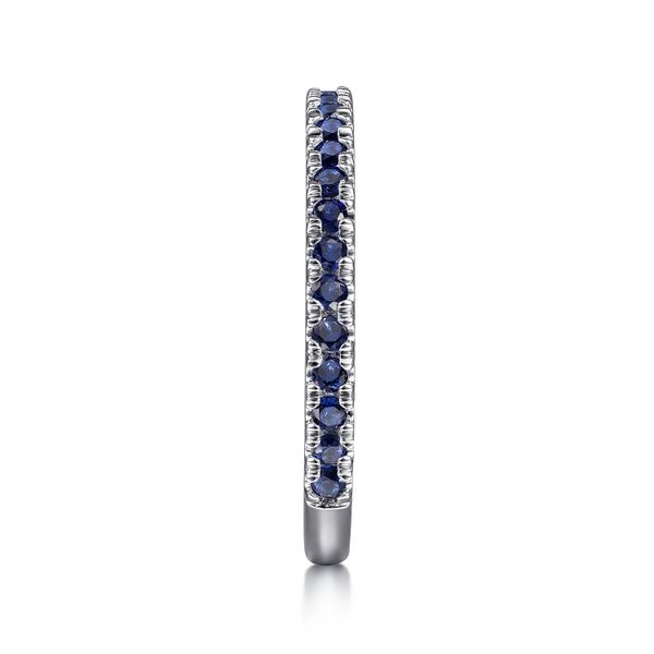 Blue Sapphire Stackable Ring Image 4 Flora Gems Decatur, IL