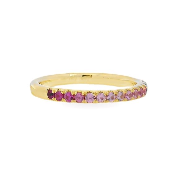 Lisa Nik Pink Sapphire Stackable Ring Flora Gems Decatur, IL