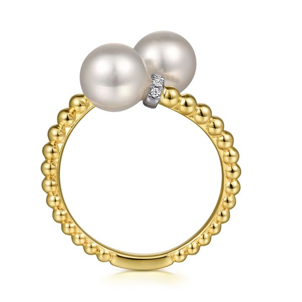 Pearl and Diamond Ring Image 2 Flora Gems Decatur, IL