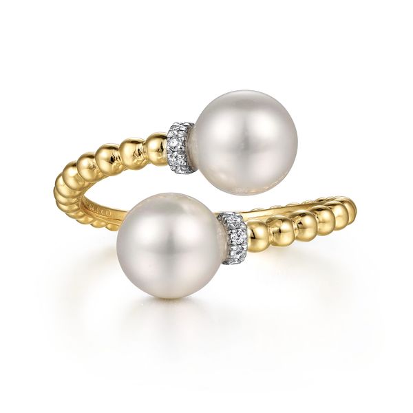 Pearl and Diamond Ring Flora Gems Decatur, IL