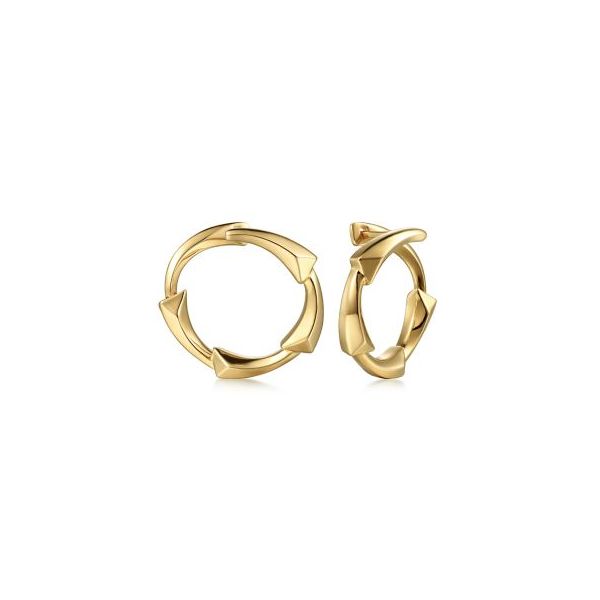 Yellow Gold Hoop Earrings Flora Gems Decatur, IL