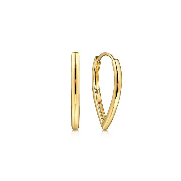 Gold Hoop Earrings Flora Gems Decatur, IL