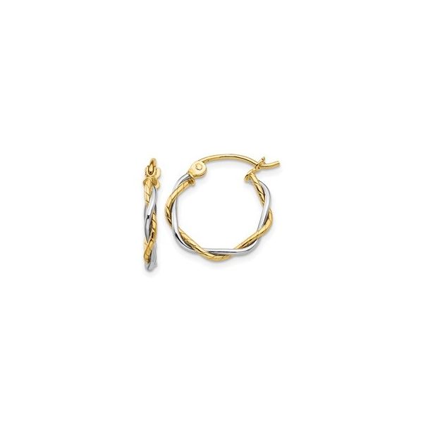 Gold Hoop Earrings Flora Gems Decatur, IL