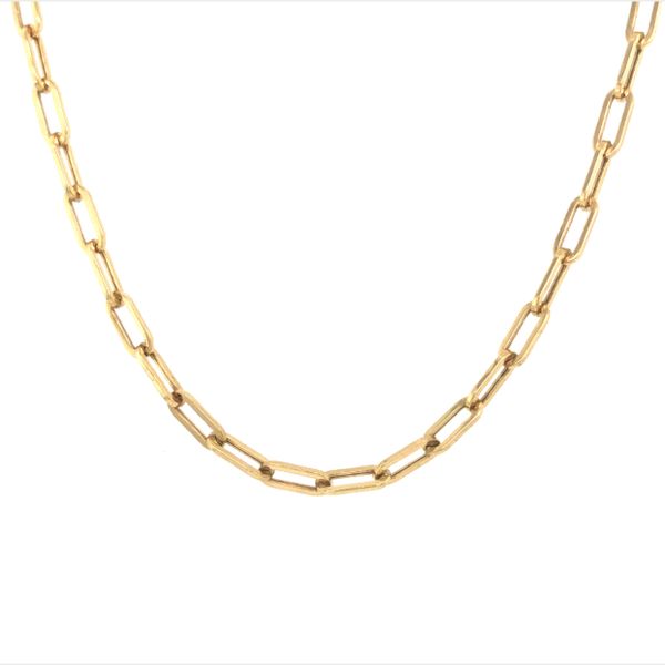 Yellow Gold Paperclip Necklace Flora Gems Decatur, IL