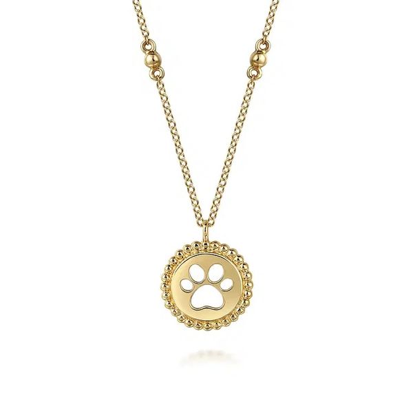 Dog Paw Medallion Necklace Flora Gems Decatur, IL