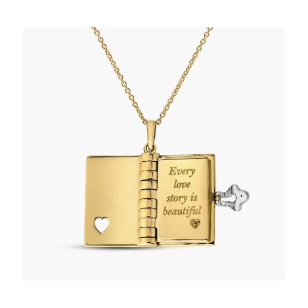 Roberto Coin Love Book Necklace Image 2 Flora Gems Decatur, IL