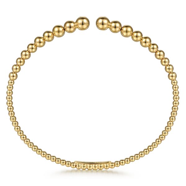 Yellow Gold Bangle Image 3 Flora Gems Decatur, IL