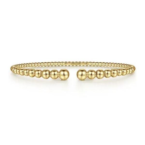 Yellow Gold Bangle Flora Gems Decatur, IL