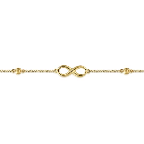 Yellow Gold Infinity Bracelet Image 4 Flora Gems Decatur, IL