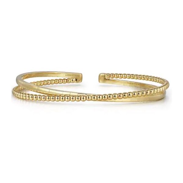 Yellow Gold Bangle Flora Gems Decatur, IL