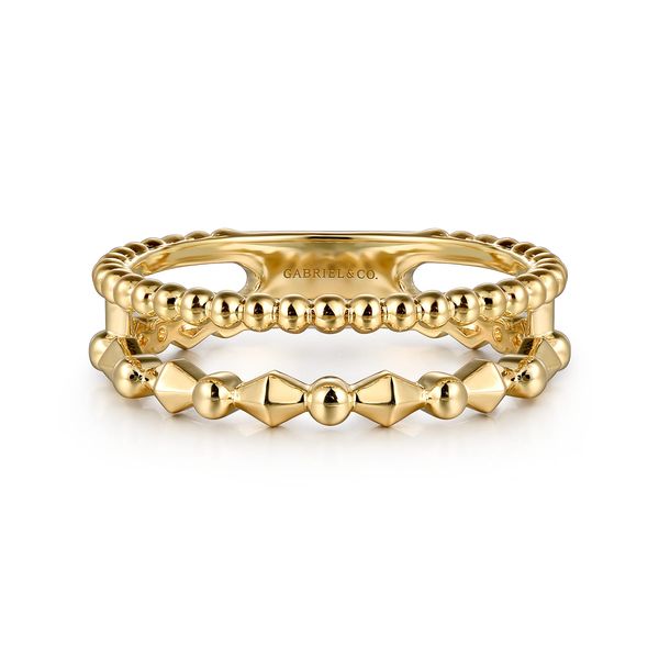 Yellow Gold Stackable Ring Image 2 Flora Gems Decatur, IL