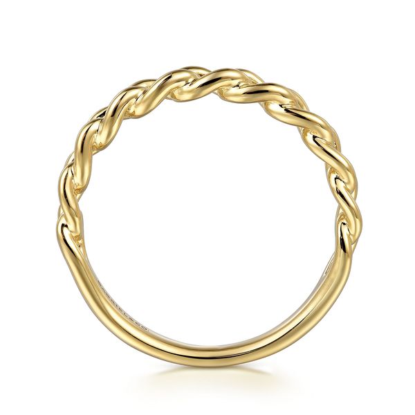 Yellow Gold Stackable Ring Image 3 Flora Gems Decatur, IL