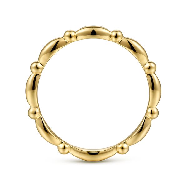 Yellow Gold Stackable Ring Image 2 Flora Gems Decatur, IL