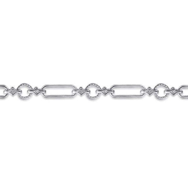 Sterling Silver and White Sapphire Bracelet Image 3 Flora Gems Decatur, IL