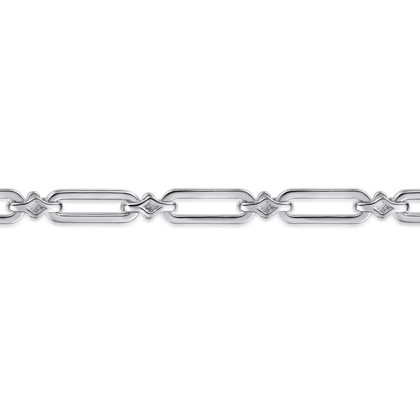 Sterling Silver and White Sapphire Bracelet Image 3 Flora Gems Decatur, IL