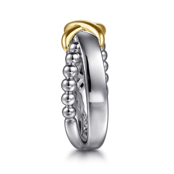 Sterling Silver and Gold Fashion Ring Image 4 Flora Gems Decatur, IL