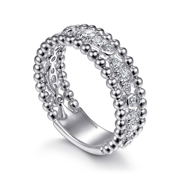 White Sapphire Ring Flora Gems Decatur, IL