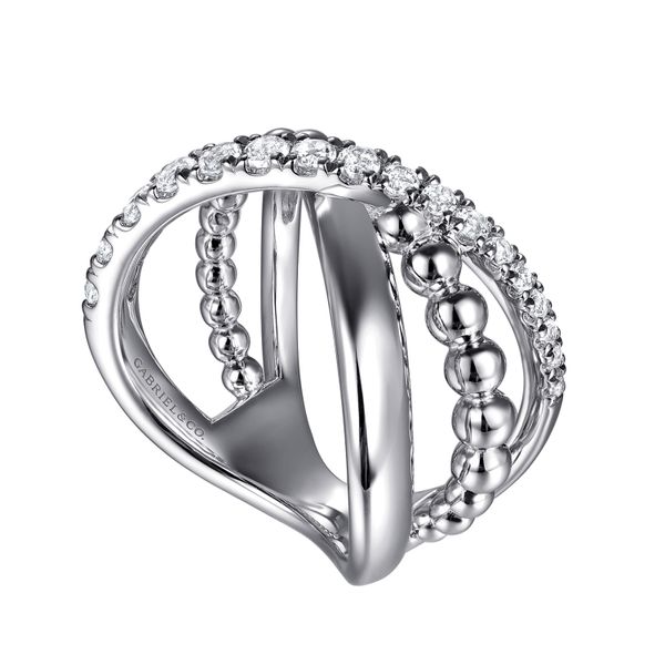 Sterling Silver and White Sapphire Ring Image 4 Flora Gems Decatur, IL