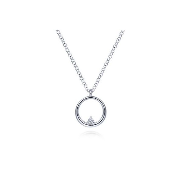 Sterling Silver and Diamond Necklace Flora Gems Decatur, IL