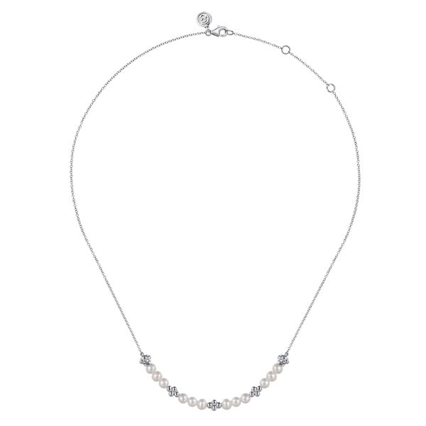 Sterling Silver and Pearl Necklace Image 2 Flora Gems Decatur, IL