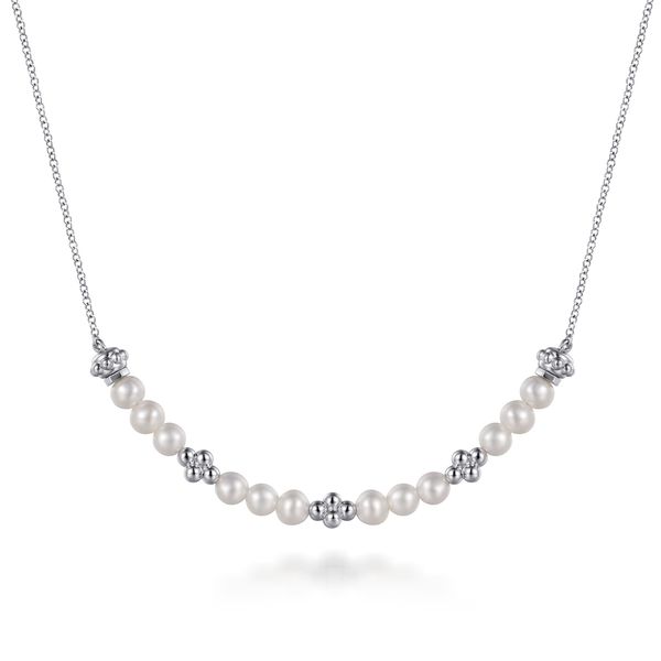 Sterling Silver and Pearl Necklace Flora Gems Decatur, IL