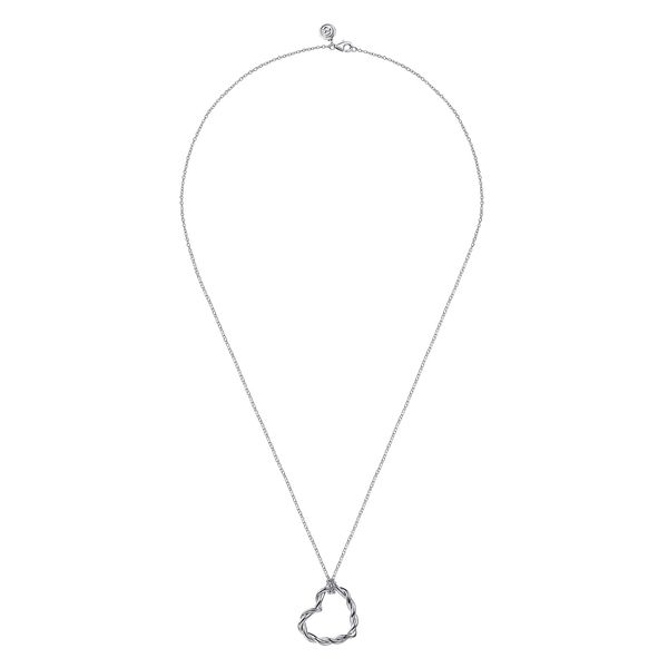 Sterling Silver Open Heart Necklace Image 2 Flora Gems Decatur, IL