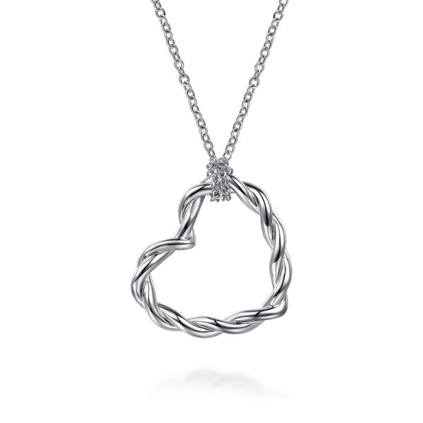 Sterling Silver Open Heart Necklace Flora Gems Decatur, IL