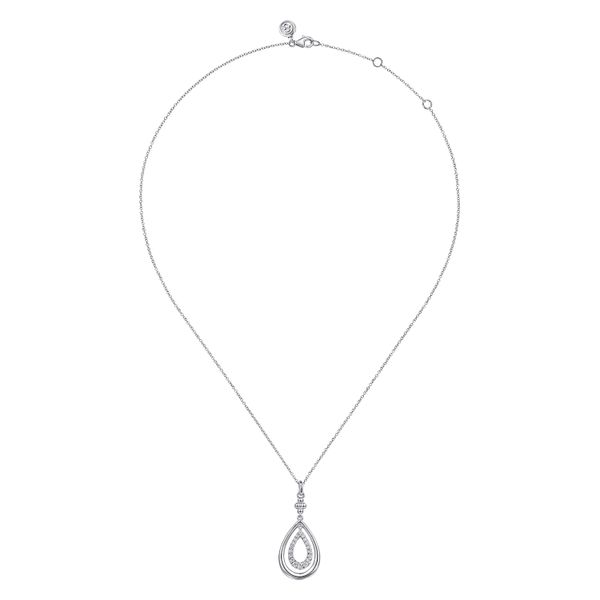 Sterling Silver and White Sapphire Necklace Image 2 Flora Gems Decatur, IL