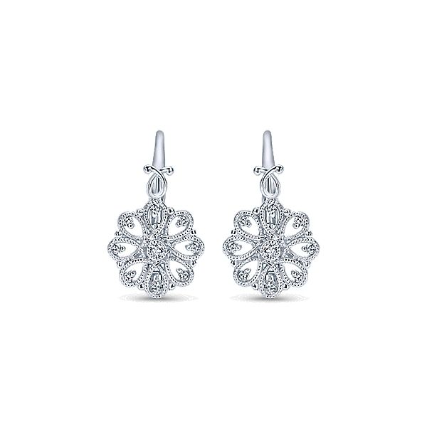 Sterling Silver and White Sapphire Earrings Flora Gems Decatur, IL