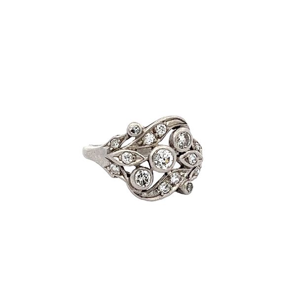 Estate: Vintage Diamond Ring Flora Gems Decatur, IL