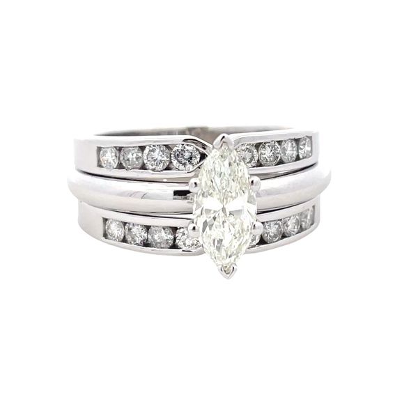 Estate - Three Ring Wedding Set Flora Gems Decatur, IL