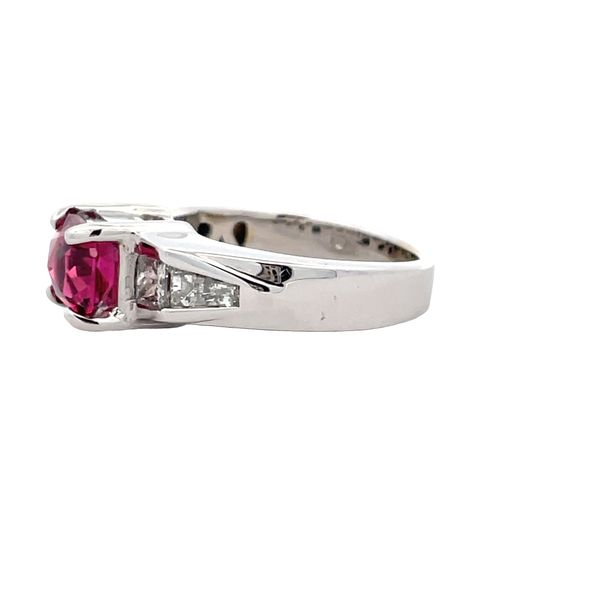 Estate - Pink Tourmaline and Diamond Ring Image 2 Flora Gems Decatur, IL