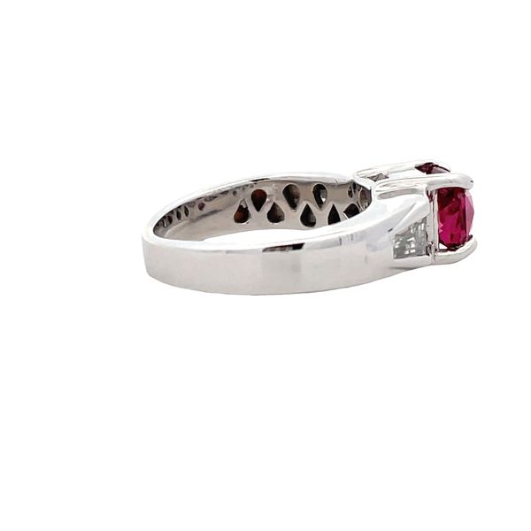 Estate - Pink Tourmaline and Diamond Ring Image 4 Flora Gems Decatur, IL