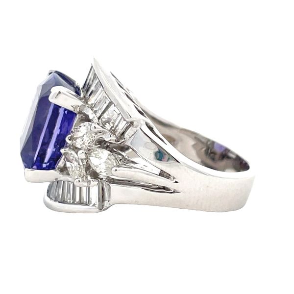 Estate - Tanzanite and Diamond Ring Image 2 Flora Gems Decatur, IL