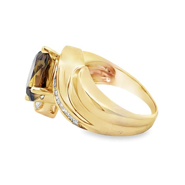 Estate - Spessartite Garnet and Diamond Ring Image 2 Flora Gems Decatur, IL