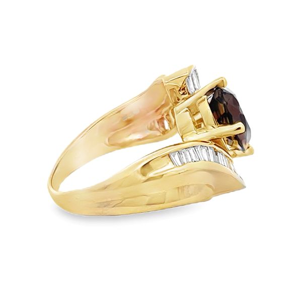 Estate - Spessartite Garnet and Diamond Ring Image 4 Flora Gems Decatur, IL
